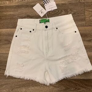 Sandrine Rose NWT distressed denim shorts.  Size: 26.